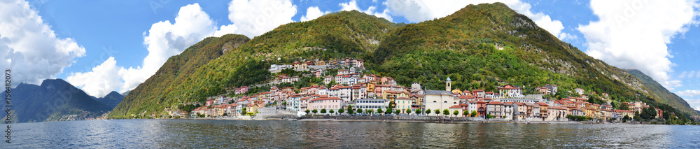 the famous and popular Village of Tremezzo at Lake Como, italian Lake District, Lombardy, Italy