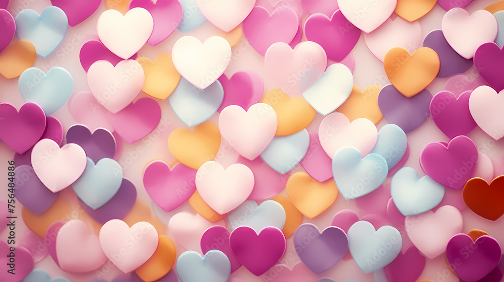 Valentine's Day background with hearts, heart background bokeh Valentine's Day background with hearts, heart background bokeh