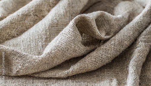 simple rustic background from linen cloth with plain weave