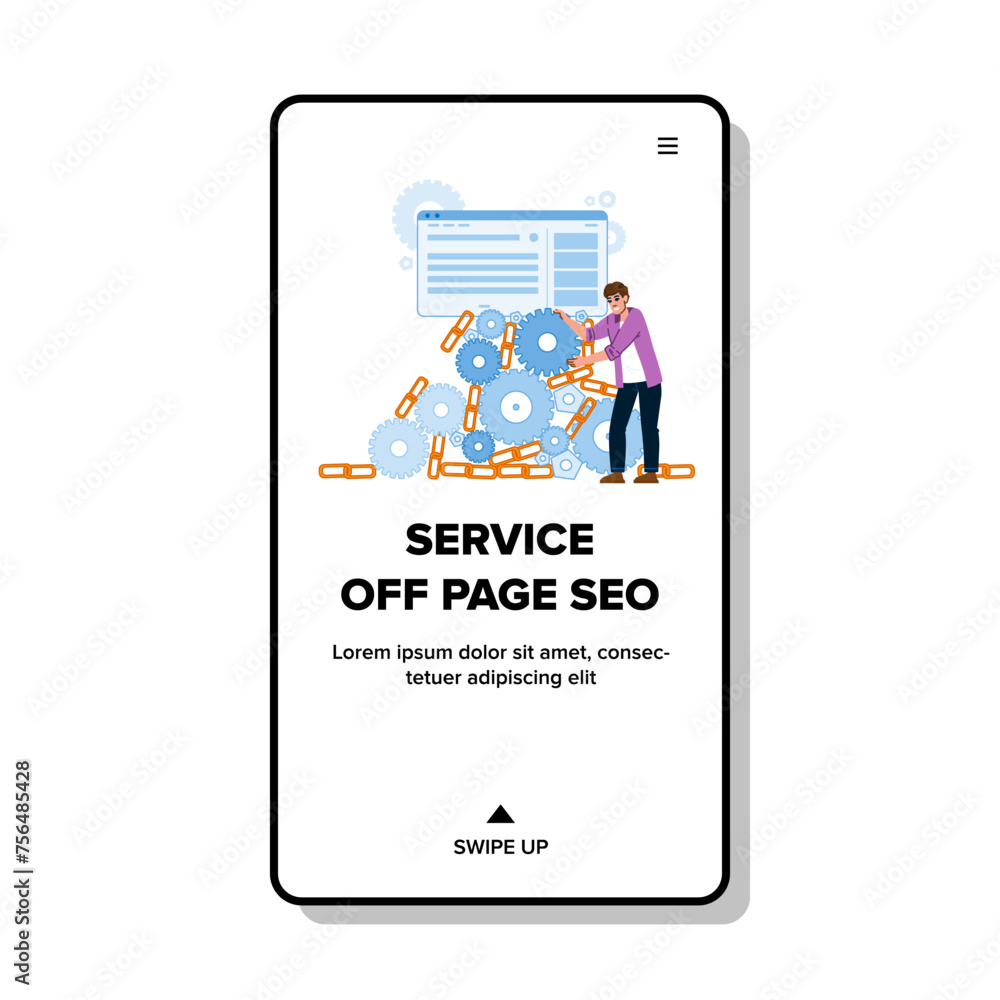 website service off page seo vector. laptop pictogram, mobile line, phone template website service off page seo web flat cartoon illustration website service off page seo vector. laptop pictogram, mobile line, phone template website service off page seo web flat cartoon illustration