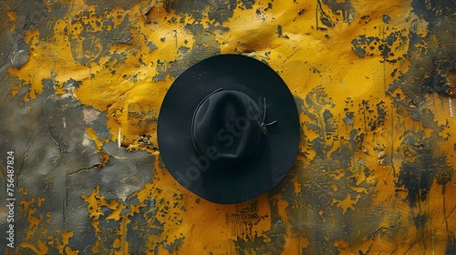 Worn Hat on Textured Surface, Vintage Style Still Life