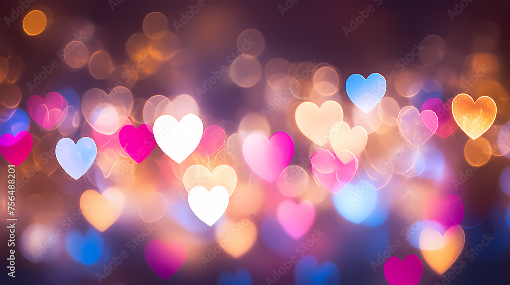 Valentine's Day background with hearts, heart background bokeh Valentine's Day background with hearts, heart background bokeh