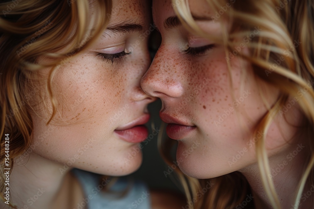 A portrait of a redhead woman with her face intentionally blurred for privacy A portrait of a redhead woman with her face intentionally blurred for privacy