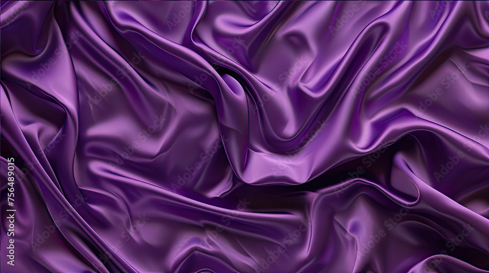 Obraz premium flat silk 2D texture with reddish purple hue background with simple golden lining along four edges of fabric