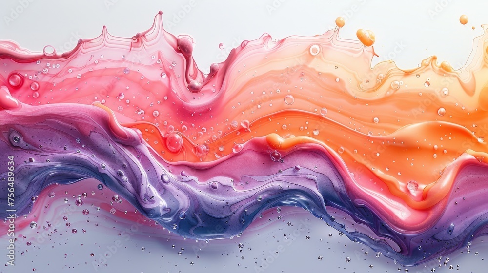 Flow of liquid paints in a mixed state