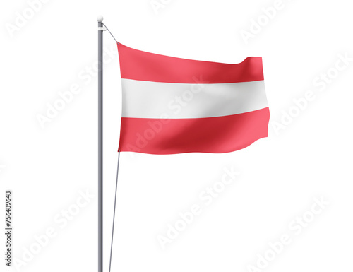 Free Download Austria national flag waving isolated on white background. - GFXLoad
