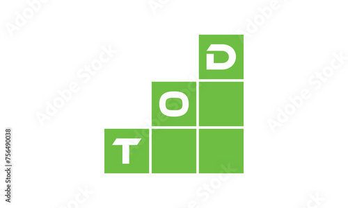 TOD initial letter financial logo design vector template. economics, growth, meter, range, profit, loan, graph, finance, benefits, economic, increase, arrow up, grade, grew up, topper, company, scale