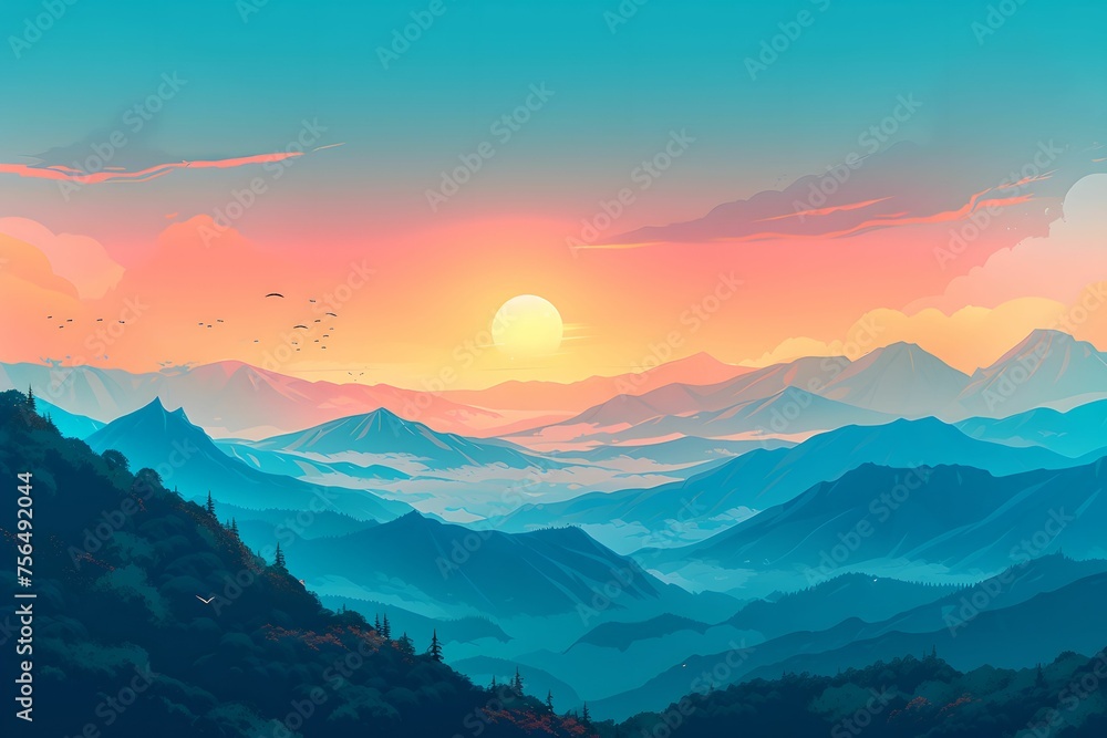 Stunning Midsummer Panorama, stunning panorama, sunlit mountains, untouched beauty, beautiful landscape Stunning Midsummer Panorama, stunning panorama, sunlit mountains, untouched beauty, beautiful landscape