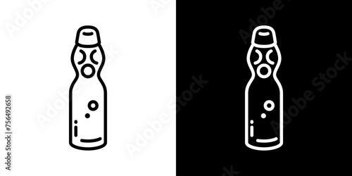 シンプルでかわいいラムネ瓶イラスト
