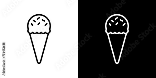 シンプルでかわいいアイスクリームのイラスト