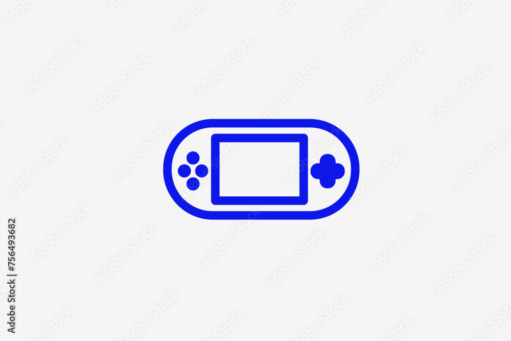 portable console illustration in line style design. Vector illustration. portable console illustration in line style design. Vector illustration.