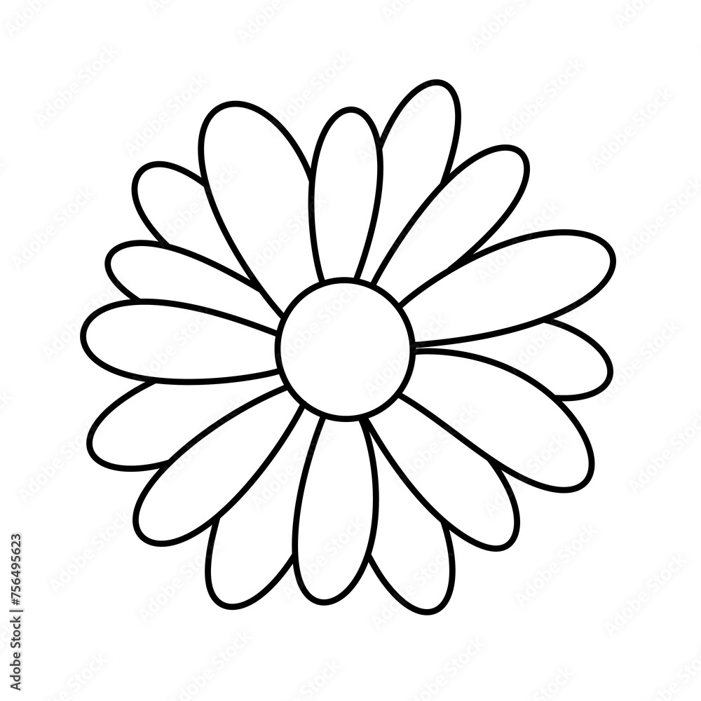 flower line icon. flower line icon.