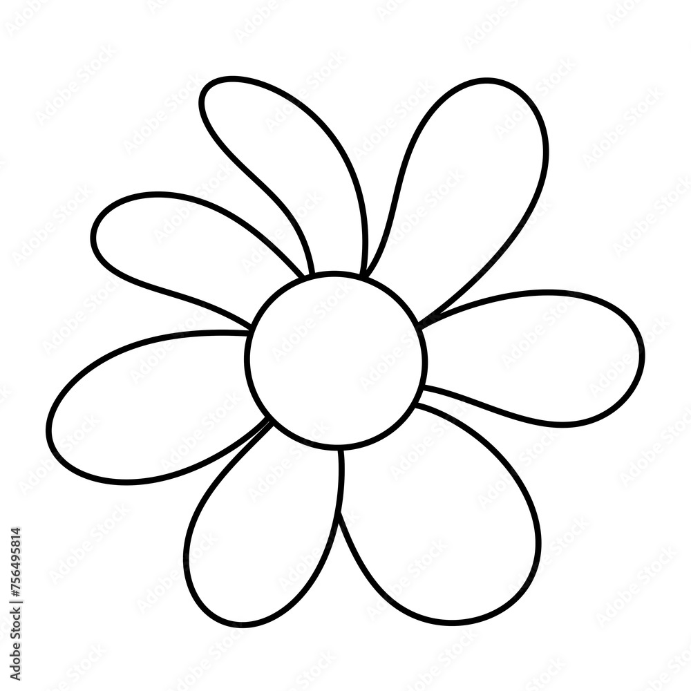 flower line icon. flower line icon.