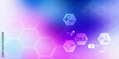2D illustration medical structure background

