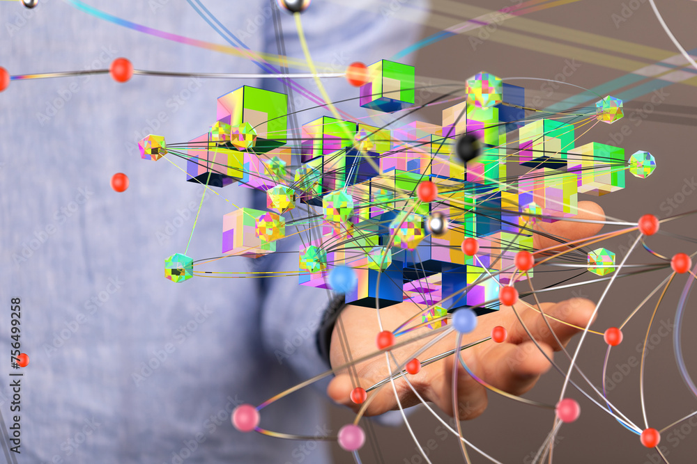 Futuristic wave, Futuristic data stream - 3d Futuristic wave, Futuristic data stream - 3d