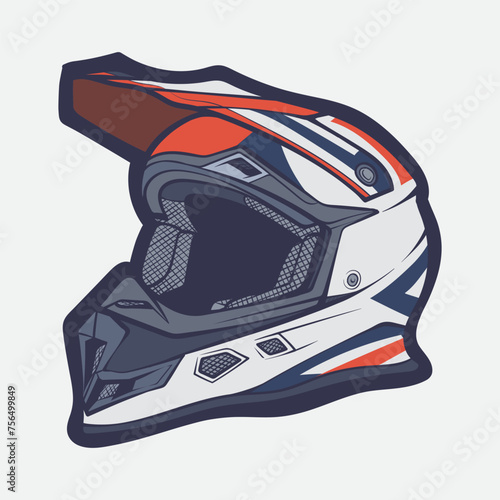Helmet Motorcycle Cartoon Vector Icon, Cartoon Vector Icon Concept Flat Design. Draw Cartoon Vector Icon Illustration Helmet Motorcycle In Flat Style. Icon Cartoon Vector Helmet Motorcycle Side View