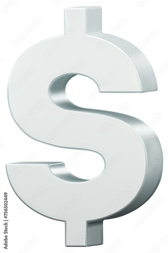 Silver US dollar currency symbol isolated on background. dollar sign. 3D signs money currency sign. 3D png Illustration. Silver US dollar currency symbol isolated on background. dollar sign. 3D signs money currency sign. 3D png Illustration.
