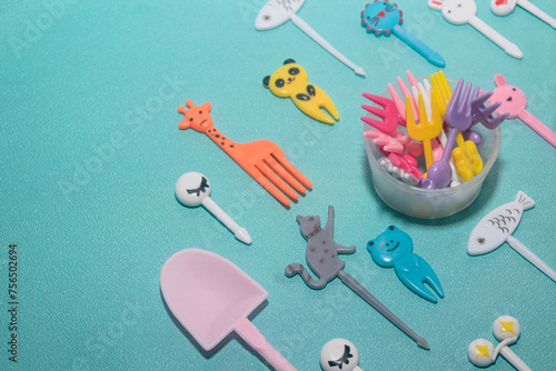 set of cute food toppers