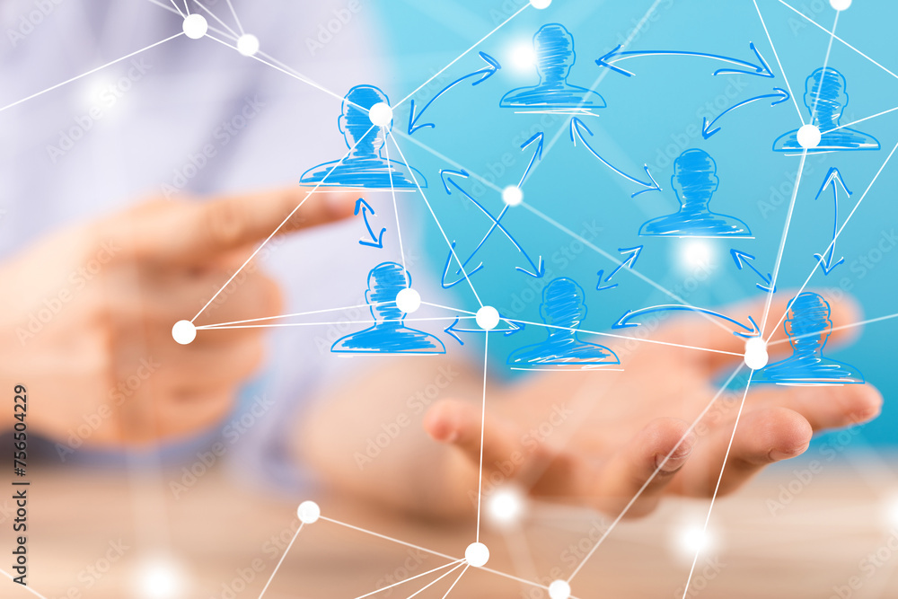 Neural network 3D illustration. Big data and cybersecurity - 3d Neural network 3D illustration. Big data and cybersecurity - 3d