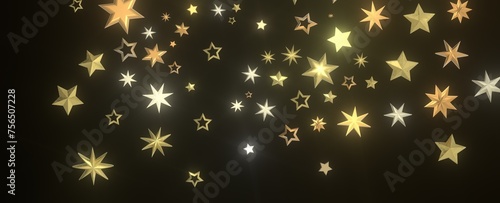 Wallpaper Mural Stellar Christmas Symphony: Exquisite 3D Illustration of Falling Stars in Harmonious Motion for the Holidays Torontodigital.ca