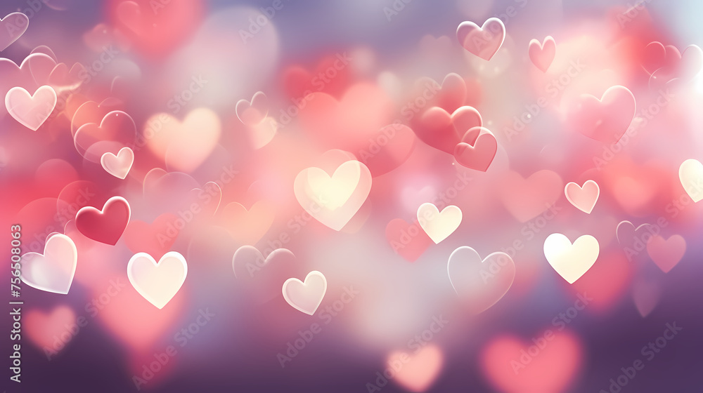 Heart bokeh blur, Valentine's Day Heart bokeh blur, Valentine's Day