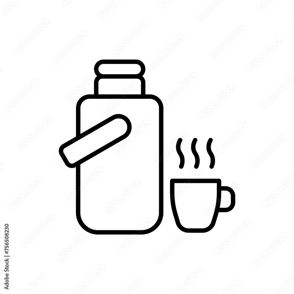 Thermos outline icons, minimalist vector illustration ,simple transparent graphic element .Isolated on white background Thermos outline icons, minimalist vector illustration ,simple transparent graphic element .Isolated on white background