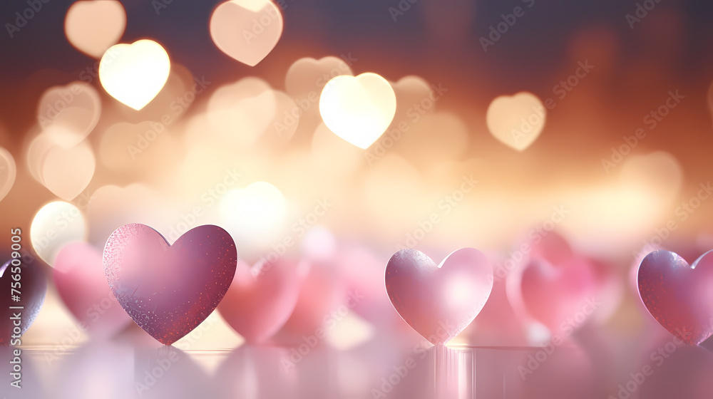 Heart bokeh blur, Valentine's Day Heart bokeh blur, Valentine's Day