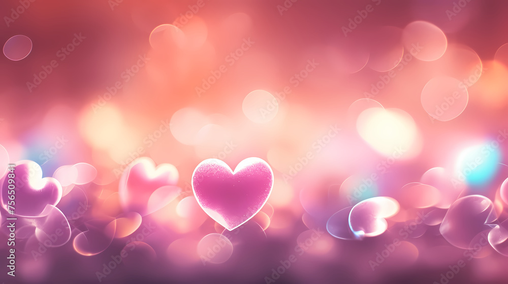 Heart bokeh blur, Valentine's Day Heart bokeh blur, Valentine's Day