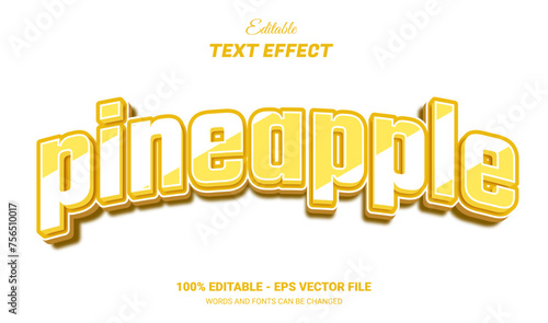 pineapple editable text effect