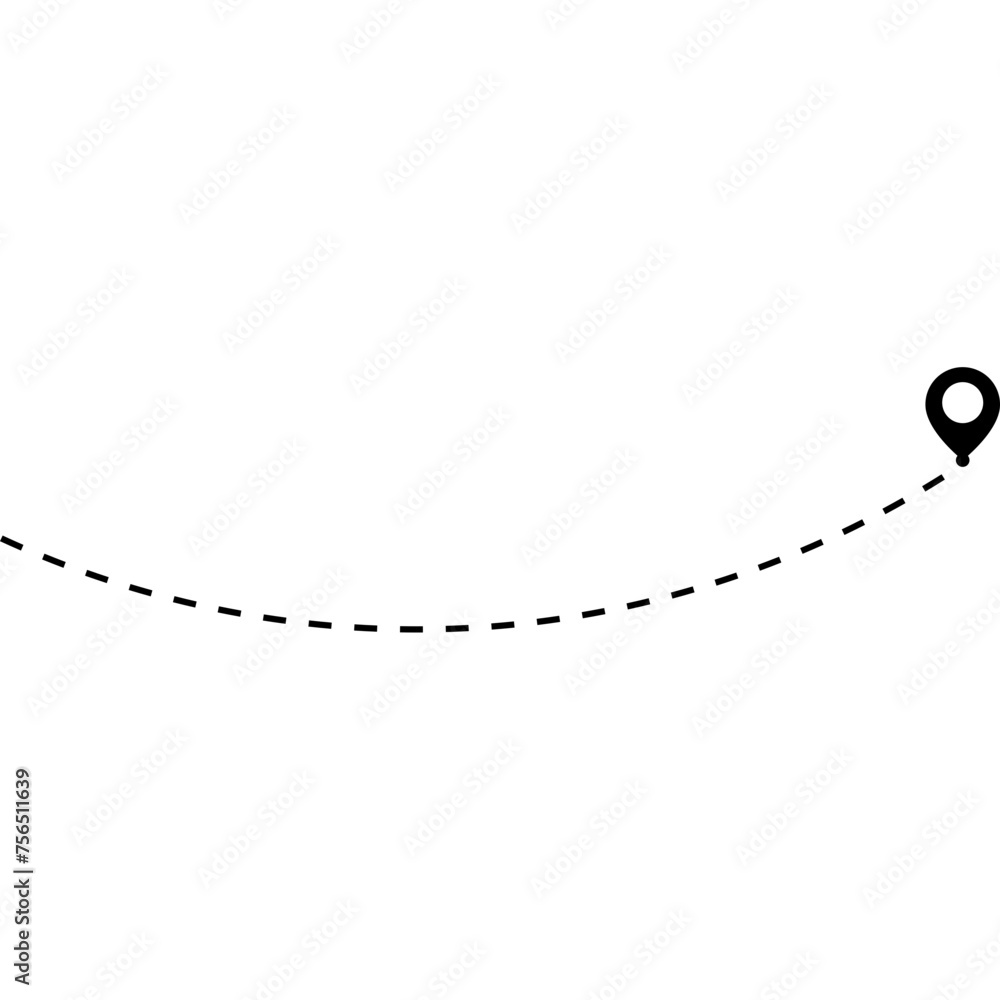 Location Pin Route Outline Location Pin Route Outline