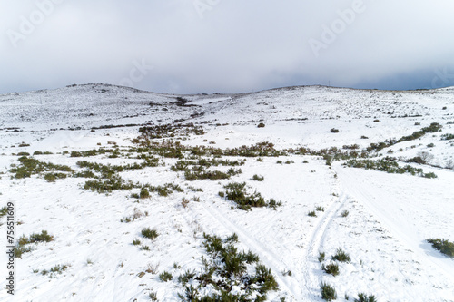 snowy landscape in Peneda-Geres national park. Northern Portugal