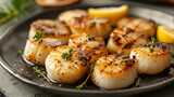 Plate of Grilled Scallops