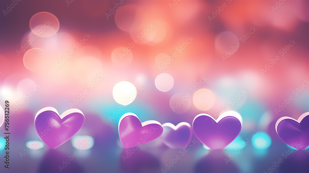 Heart bokeh blur, Valentine's Day Heart bokeh blur, Valentine's Day