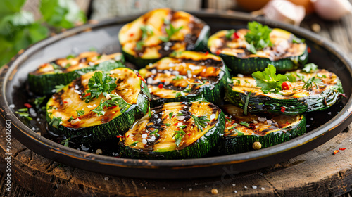 Plate of Grilled Zucchini