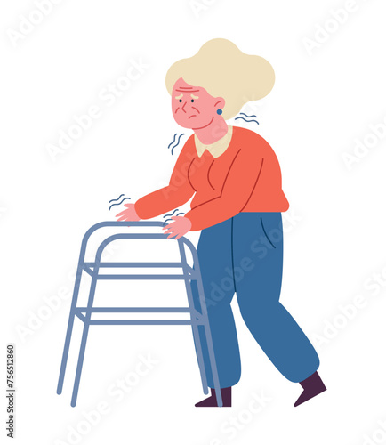 parkinson elderly woman