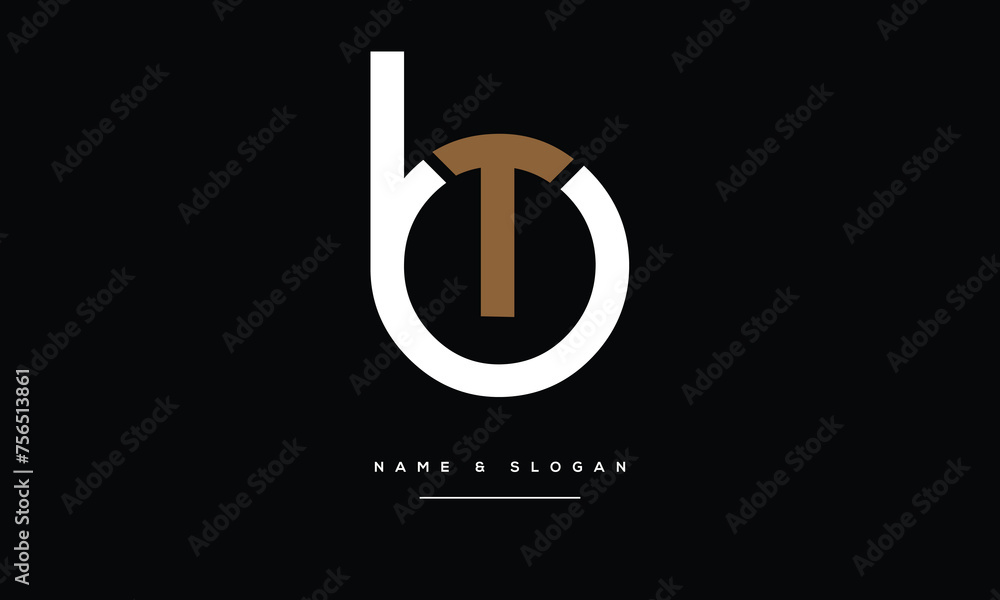 BT, TB, B, T, Abstract Letters Logo Monogram BT, TB, B, T, Abstract Letters Logo Monogram