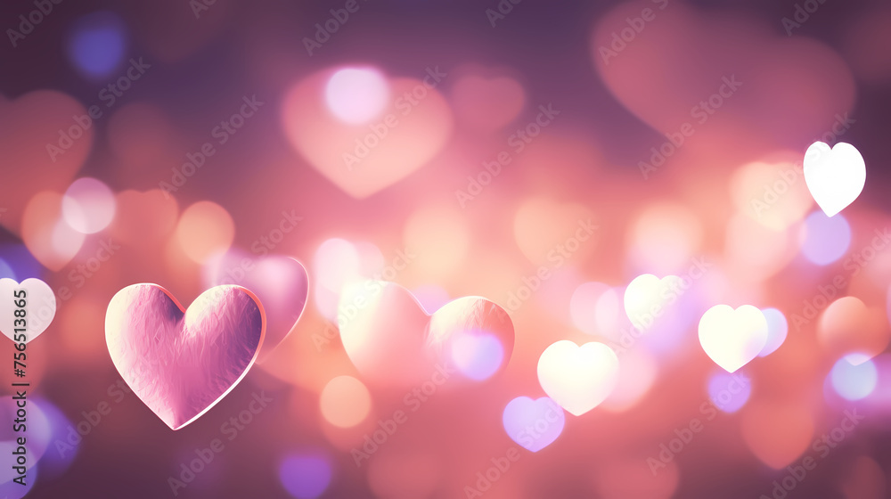 Abstract heart background with bokeh Abstract heart background with bokeh