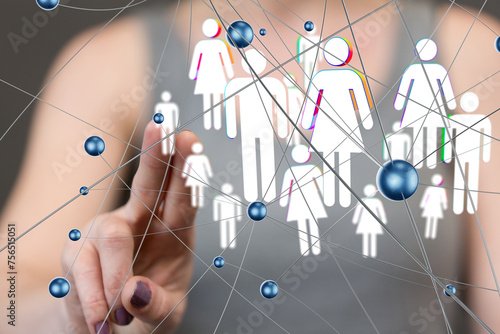 Global network. Blockchain. 3D illustration. Neural networks and artificial intelligence. Abstract