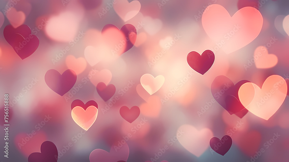 Abstract heart background with bokeh Abstract heart background with bokeh