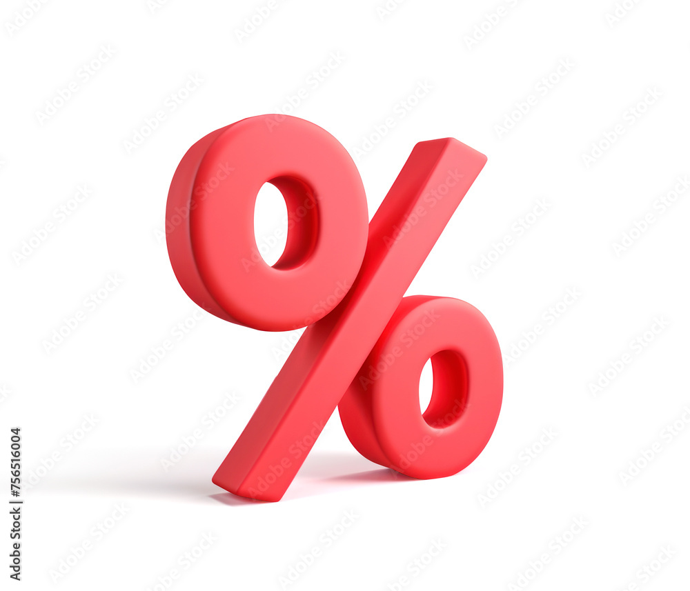 % Text number, percent. on a white background. with clipping path % Text number, percent. on a white background. with clipping path
