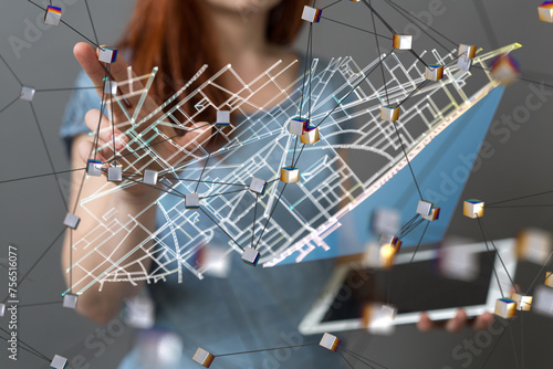 Neural network 3D illustrat...