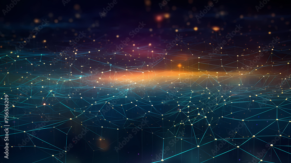 Fototapeta premium Network connection abstract technology background