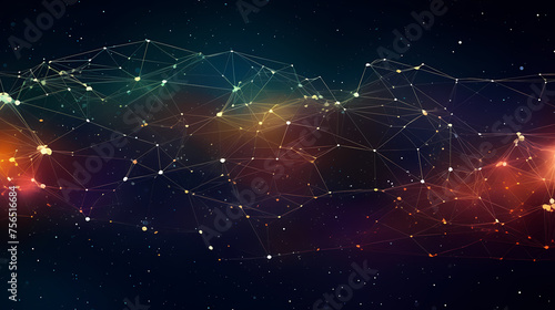 Network connection abstract technology background