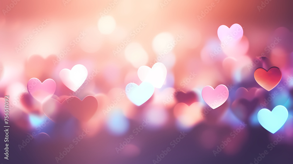 Abstract heart background with bokeh Abstract heart background with bokeh