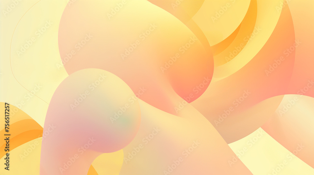 Abstract vector shapes in pastel colors, creating an elegant and ...
