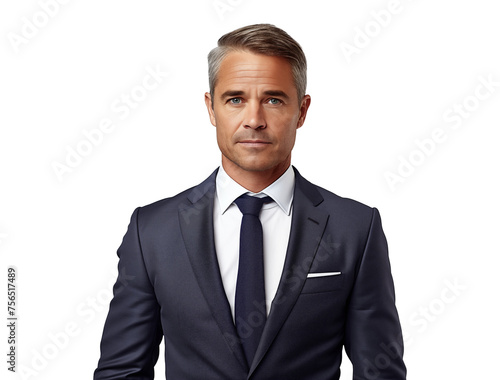 portrait of adult businessman in suit and tie, professional guy in formal attire