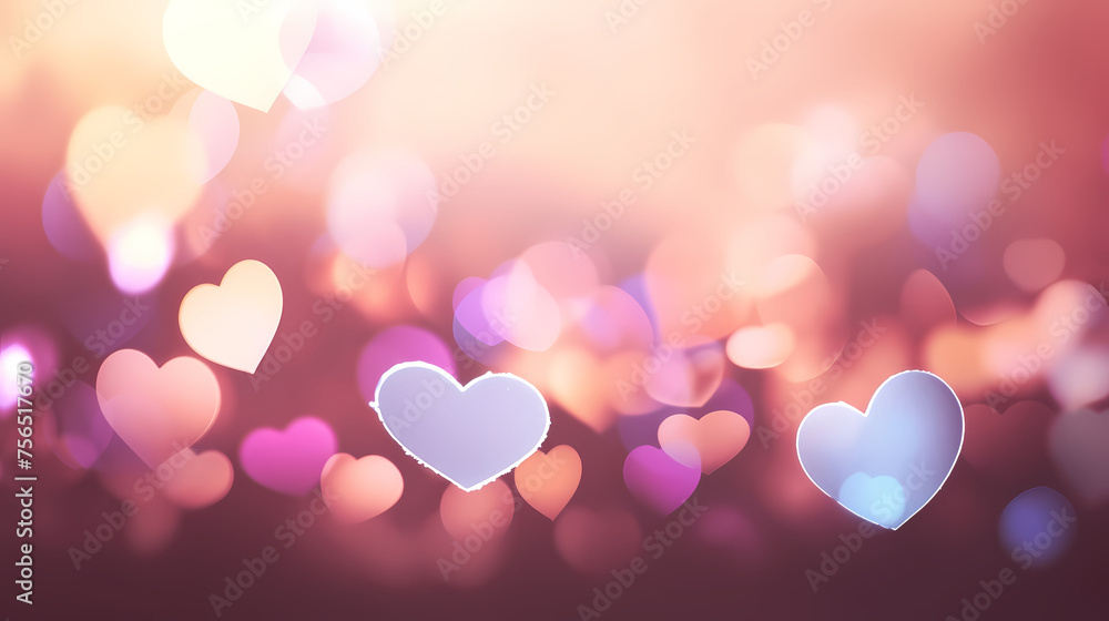 Abstract heart background with bokeh Abstract heart background with bokeh