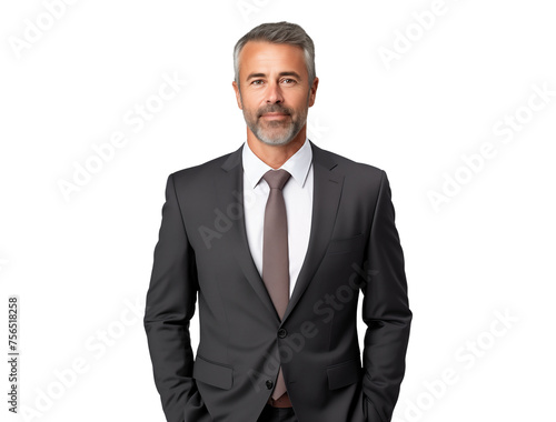 portrait of adult businessman in suit and tie, professional manager guy in formal attire