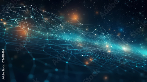Network connection abstract technology background