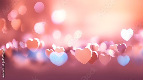 Abstract heart background with bokeh © ma